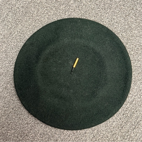 Janessa Leone Renee Beret in Dark Green - Picture 2 of 7